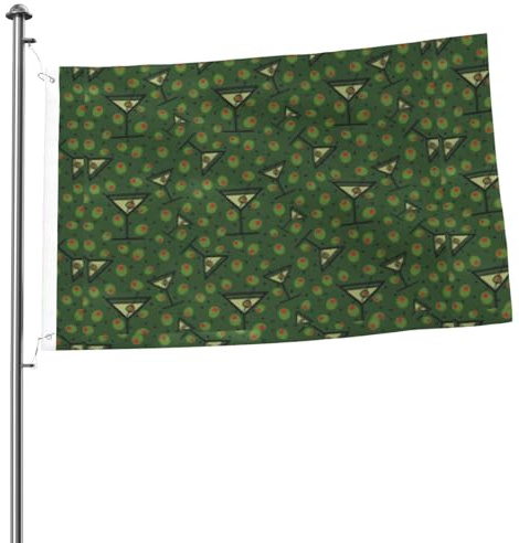 Drapeau 2x3FT drapeau extérieur drapeaux de jardin tapisserie clôture bannière vacances cour drapeaux de fête,Modèle De Martinis Et D'Olives