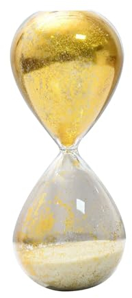 Reloj de Arena de Cristal para Decoración Elegante, Dorado