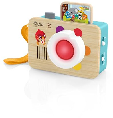 Baby Einstein, Hape Learning Lens Spielzeugkamera – Lernkamera Für Babys Ab 6 Monaten, Vermittelt Farben & Feinmotorik, 6 Farben In 4 Sprachen, 30+ Sätze, Melodien & Kameratöne