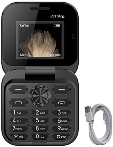 Téléphone Portable À Clapet pour Personnes Âgées - Minii Écran Pliable, Batterie 1000 MAh