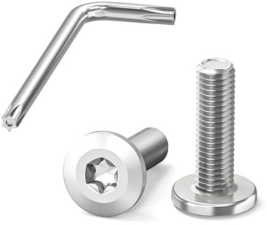 Dayalo 20 Stück Flachkopfschrauben M5 x 16 mm Torx Edelstahl A2 für Möbel | V2A Gewindeschrauben mit Vollgewinde, Torx Schrauben und Schlüssel für Möbelbeschläge, Geräte, Werkstatt und Reparaturen