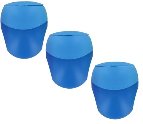 KUM - Anspitzer mit Behälter Pencil Pal M2, blau, 3er Pack | Doppel-Behälterspitzer für Blei- und Buntstifte, ideal für Schule, Büro und zu Hause