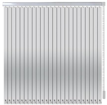 LRYELWA Cortina Lamas Verticales Opaca Persianas Verticales de Aluminio,Impermeable,Cortina Corredera para Puerta Corredera Ventana Francés,Plata,con Accesorios,Personalizable (140cm x 100cm)