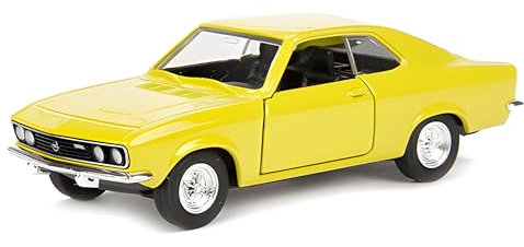 Toi-Toys OPEL Manta A 1970 Modellauto 12cm aus Metall mit Rückzugmotor Modell Auto Spielzeugauto 4-Varianten 51 (Gelb)