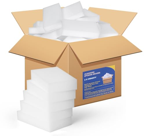 ZBQEJ Dirt Eraser, Pack of 50 Sponge Eraser, Cleaning Sponge, Magic Sponge Eraser, Miracle Sponge, White Cleaning Sponge, Melamine Sponge for Home, Kitchen, Wall, Bathroom, Shoe Sponge