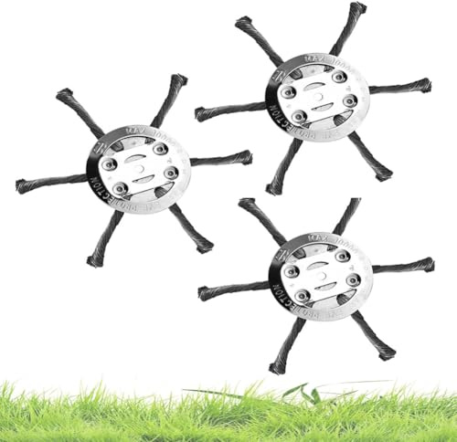 Testina per Tagliaerba in Filo di Acciaio, Spazzola per Erbacce, Testina di Ricambio per Tagliaerba, Testa Decespugliatore, Lama Per Decespugliatore Da Giardino (3 Pcs)