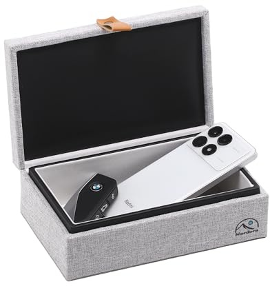 Nordura Keyless Go Schutz Autoschlüssel Box aus Leinenstoff, Faraday Box, RFID Anti-Diebstahl, Autoschlüssel Signal Blocker Box