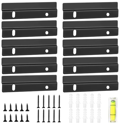 10 Pcs/5 Paire Accroche Tableau, Accroche Cadre Support en Z, Crochet Fixation Murale pour Miroir, Rail Fixation Miroir Lourd Z, Support de Fixation pour Cadre Photo Peinture Miroir