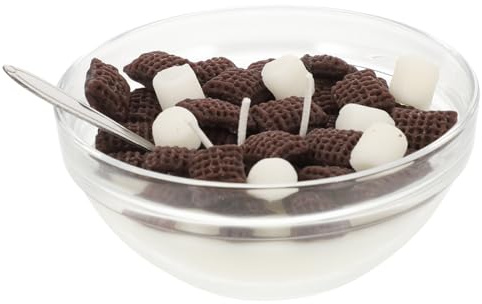 Toyvian Scented Soy Wax Cereal Bowl Candle with Delicate Aroma, Unique Food Shaped Decor for Aromatherapy and Desktop Scene Layout, Multi-Function Mini Candle Gift for Home and Boys and Girls