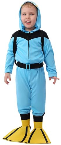 Conjuntos de Ropa para niños Disfraz de Buzo Profesional para Niño Traje de rol Mono Cosplay y Actuación Halloween