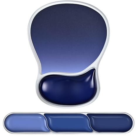 EooCoo Alfombrilla Ratón Ergonómico de Gel + Reposamuñecas Teclado | Alfombrilla Raton, Duradero Mouse Pad, Mousepad para PC Gaming, Portátil, Oficina y Hogar, Gamer, Tacto Agradable