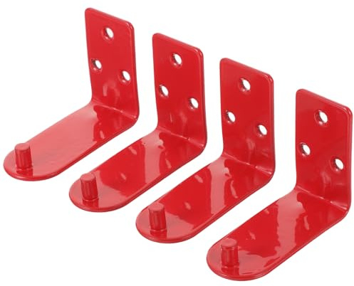 Veemoon 4pcs L Shape Fire Extinguisher Mount Bracket Wall Holder Iron Hook Set for Fire Extinguisher Storage and Safety in Homes and Offices