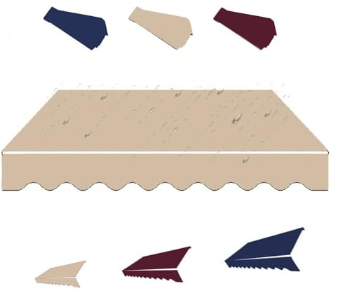 EIYAVVIDV Tessuto Di Ricambio Per Retrattile Tenda Da Sole 2m 2.5m 2.8m 3m 4m 5m 7m Telo Per Tenda Da Sole Manuale Tettoia Di Ricambio Retrattile Per Balcone(Khaki,2.8x2.5m/9x8ft)