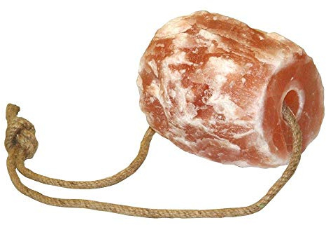 TATTINI BLOCCO RULLO DI SALE MINERALE NATURALE HIMALAYA SALT ROSA 2KG PER CAVALLI CON CORDA