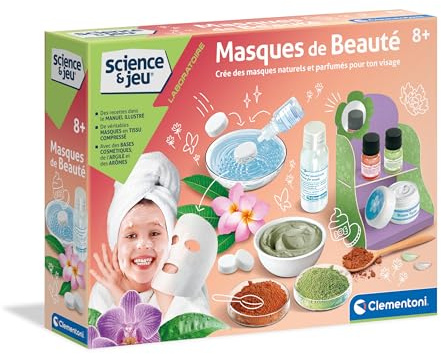 Clementoni Science & Jeu - Masques de Beauté - Argile et Soins Naturels Spa - 8 Ans+