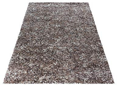 Ayyildiz Modern Hochflor Teppich, Flauschiger Langflor Teppich, Shaggy Flokati, Rechteckig, Meliert, Stilvoller Komfort für Dein Zuhause, Größe:120 x 170 cm, Farbe:Beige