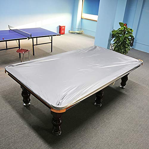 Wakects Cubierta para Mesa de Billar, PVC Impermeable, Gris Plata, 260 x 170 cm