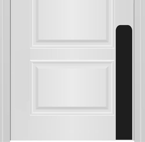 Deck the Door Decor | Kratzschutzplatte für Hunde – eloxiertes Aluminium – 3M-Klebehalterung – mehrere Farben – Größen für alle Türen (4 x 30 (volle Länge), Satinschwarz)