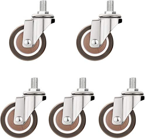 OITTo 5 Pack Caster Wheels,Swivel Castor Wheel,Suitable for All Floors Including Hardwood - with Universal Free Wrench