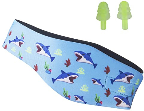 Swimming Headband for Babies, Toddlers, Kids, Adults - Designed for Swimmer's Ears - Elastic Swim Hair Guard & Ear Guard - Keep Water Out, Hold Earplugs in Waterproof Band
