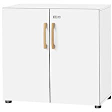 Aktenschrank abschließbar, 80 cm breit, Schrank weiß, Mehrzweckschrank mit Griffen, Allzweckschrank, Haushaltsschrank, Büroschrank, Werkzeugschrank aus Holz,Küchenschrank 2 OH