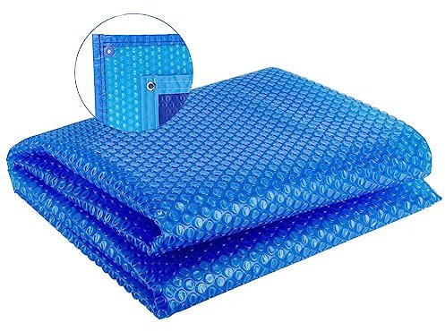 GONCBKVN Rechteckige Solar-Poolabdeckung, Blaue Luftpolsterabdeckungen für Whirlpools, wärmespeichernde Pool-Solardecke für in den Boden eingelassene und oberirdische Pools (Size : 4m x 8m/13ftx26ft)