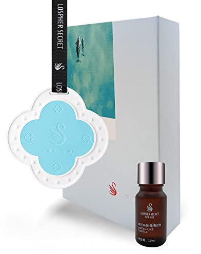 ikeda perfume Auto Lufterfrischer | Automobilduft mit 10 ml ätherischen Ölen | Gipsanhänger mit 45-tägigem langanhaltendem Duft | Nature Fragrance Auto Remove Odor Deodorizer Geruch (Ozean, 1pcs)