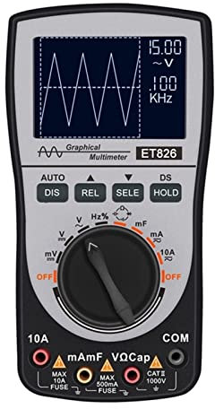 IGASHI Multímetro Digital Inteligente Recargable Multímetro Digital Osciloscopio Rango automático Voltaje de Corriente Directa Medidor de Corriente Probadores de Resistencia de capacitancia