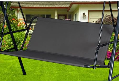 Hollywoodschaukel Sitzfläche Ersatz, Hollywoodschaukel Sitzbezug, Ersatz-Schaukel Sitzbezug für Hollywoodschaukel, Stoff für Hollywoodschaukel Sitzfläche 600D-Oxford-Gewebe (115*48*48cm,Schwarz)
