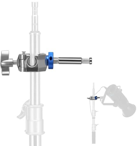 NEEWER 3 Wege Klemme mit 105mm 5/8 Baby Pin Bolzen, Rundbolzen für 25–35mm Rohr, C Ständer, Auslegerarm, Griffarm, Fotografie Lichtstativ, Edelstahl für Videolichtblitz, Max. Belastung 10kg, UA045