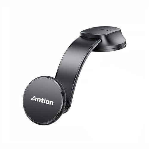 Antion Handyhalterung Auto für MagSafe Magnetische Handyhalter mit Saugnapf Autohalterung 20 Starker Magnet Biegbar Memory Aluminiumarm 360°Drehung KFZ Handyhalterung für iPhone 15 14 Pro Max