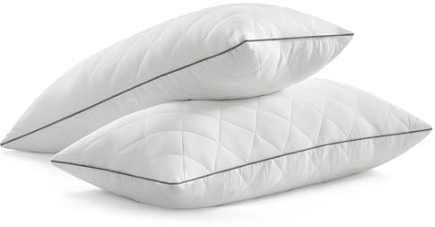 SONGMICS HOME Kopfkissen 2er Set, beidseitig verwendbar, 80 x 40 cm, Kissen, kühlender, weicher Bezug, 650 g Füllung, Winter, Sommer, maschinenwaschbar, wolkenweiß TBP021W02
