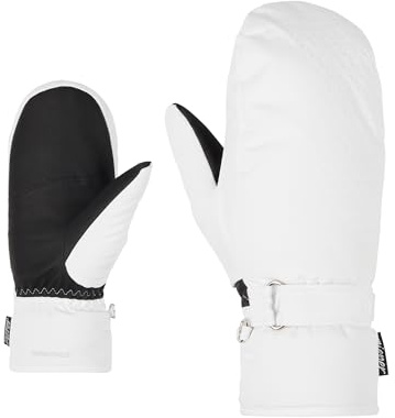 Ziener KISARI skidvantar/vintersport | vattentät, PFC-fri, vit, 7