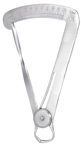Calibrador dental de acero inoxidable, medidor triangular de grosor de corona para laboratorio dental (medición de cera)