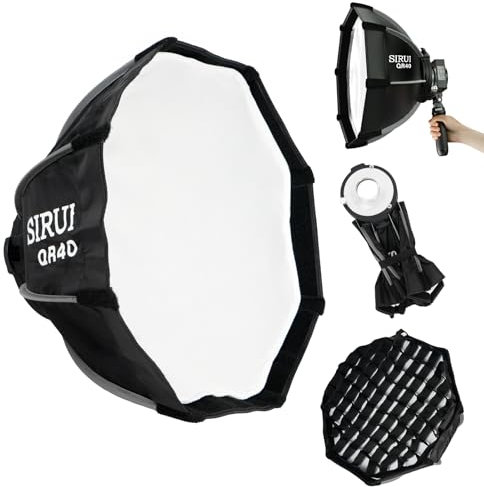 SIRUI Mini boîte à lumière pliable de 40 cm, à dégagement rapide avec grille diffuseur, pour éclairage continu vidéo, compatible avec série C150X, QR40