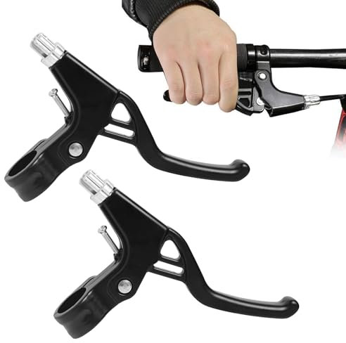 SMCEHEYA 1 Pair Bike Brake Levers, Aluminium, Black, Suitable for BMX MTB Mountain Road Bike