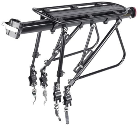 GepäCkträGer Mountainbike Hochwertiger Fahrradgepäckträger 24-29 Zoll Fahrräder Gepäckträger Sattelstütze Taschenhalter Ständer mit Installationswerkzeug 100 kg Belastung Fahrrad GepäCkträGer(Full Qui