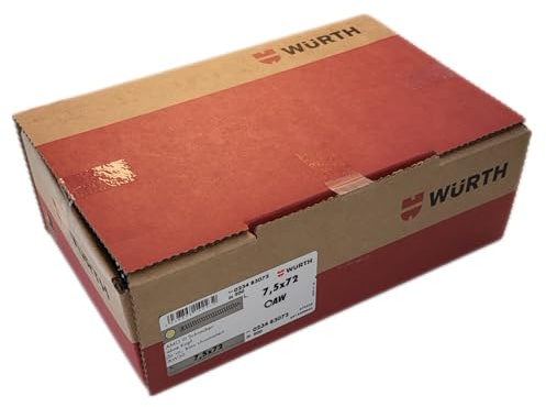 Würth Tornillo de montaje espaciador Amo® III 7,5 tipo 2, cabeza cilíndrica 8,0 mm, 200 unidades, longitud: 72 mm: diámetro de rosca: 7,5 mm, acero; RW30 / tornillo para marco de ventana (023483072)