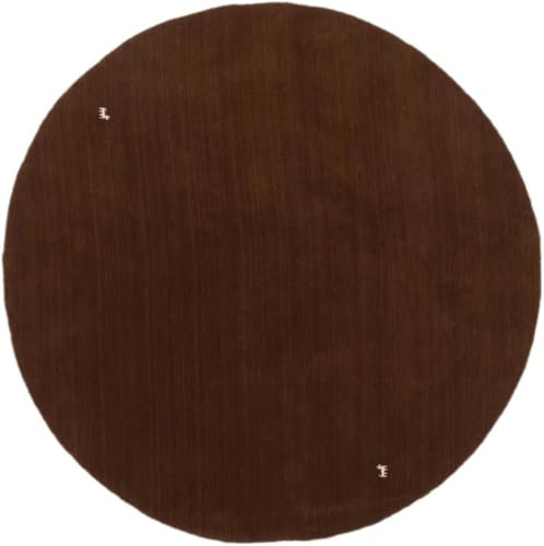 Nain Trading Loom Gabbeh Brown 201x199 Modern Orientteppich Rund Teppich Wolle Indien