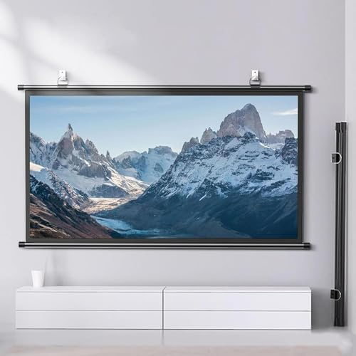 Pantalla De Proyección Desplegable 30 , 40 , 50 , 60 , 72, Pantalla Cortina De Proyector HD Montada En Pared Y Techo, Relación 4:3 , 16:9, Para Cine En Casa, Presentación De Cine, Educación(4:3,5