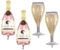 4 Pieces Champagne Bottle Wine Glass Balloons, Party Decoration Balloons, Fun Balloons, Creative Balloons, Party Supplies