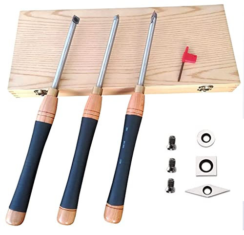 SdaryWare Ciseaux, Outils de Tournage à Pointe en carbure pour Tour à Bois, Ensemble combiné pour Accessoires de Travail du Bois, Ensemble de Ciseaux pour Tour à Bois, Gouge à Bol pour (M)