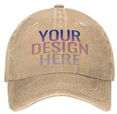 DOHXQM Benutzerdefinierte Baseball -Kappe Design Ihre eigenen Hüte Benutzerdefinierten Hats Logo Personalisierte Baseball Cap Benutzerdefinierte Hut Fügen Sie Ihr eigenes Design/Text/Fotos