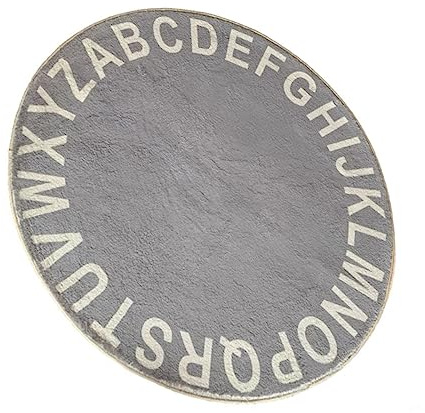 Milisten Krabbelteppich als Runder und Kleinkinder für Baumwolle Weiche Praktische Bodenmatte mit Abc Buchstaben Spielteppich im Babyzimmer