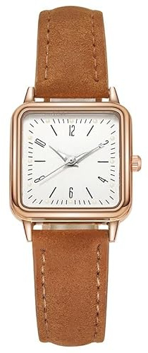 Orologio da polso digitale da donna, elegante, al quarzo, cinturino in pelle, orologio da polso in acciaio inox, orologio digitale da polso da uomo, A, misura unica, Cinturino