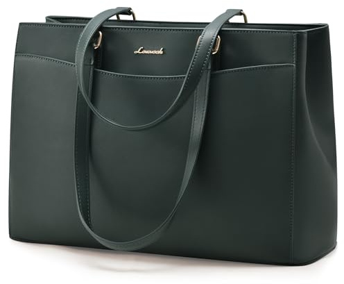 LOVEVOOK Laptop Bags for Women 15.6 inch, Large Handbags Work Women's Tote with Compartments, PU Leather Ladies Shoulder Hand Bag for School Office Business