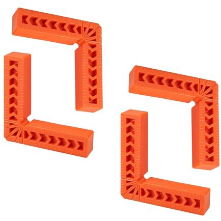 4 piezas 90 Grados Cuadrados de Posicionamiento, Escuadras de Posicionamiento de 90 °, ángulo de posicionamiento de 90 grados, 90 °Abrazadera de Ángulo Recto Plástico, Cuadrado de Posicionamiento