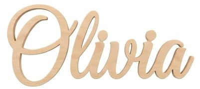 Kikone Personalisierte Namensschilder,Holz Namens Wanddekoration, Holz Name Deko,Individueller Schriftzug für die Wanddekoration – anpassbaren Schriftarten, Farben &Größen