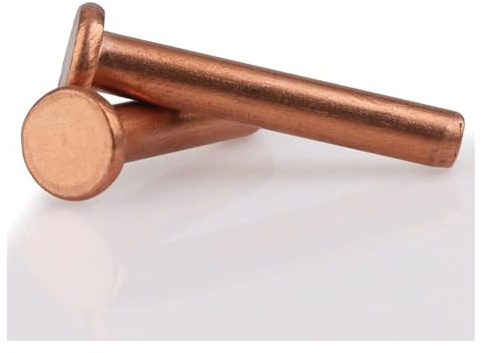 Remache sólido de cabeza plana cobre rojo M3x3 mm-30 mm, tapa, golpe manual, sauce lingli(20mm 10pcs)