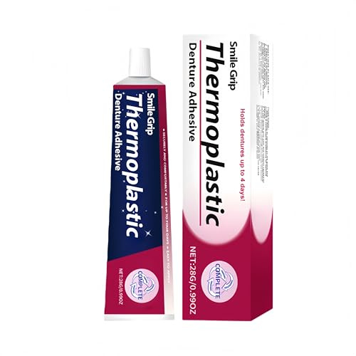 Adesivo termoplastico per protesi dentarie, adesivo sicuro per protesi totali e parziali, colla per denti a lunga durata, facile da applicare, tenuta confortevole, senza sporcare. (1Pezzo)